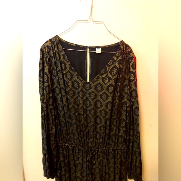 Old Navy gold and black shimmer Jumpsuit - Picture 2 of 8